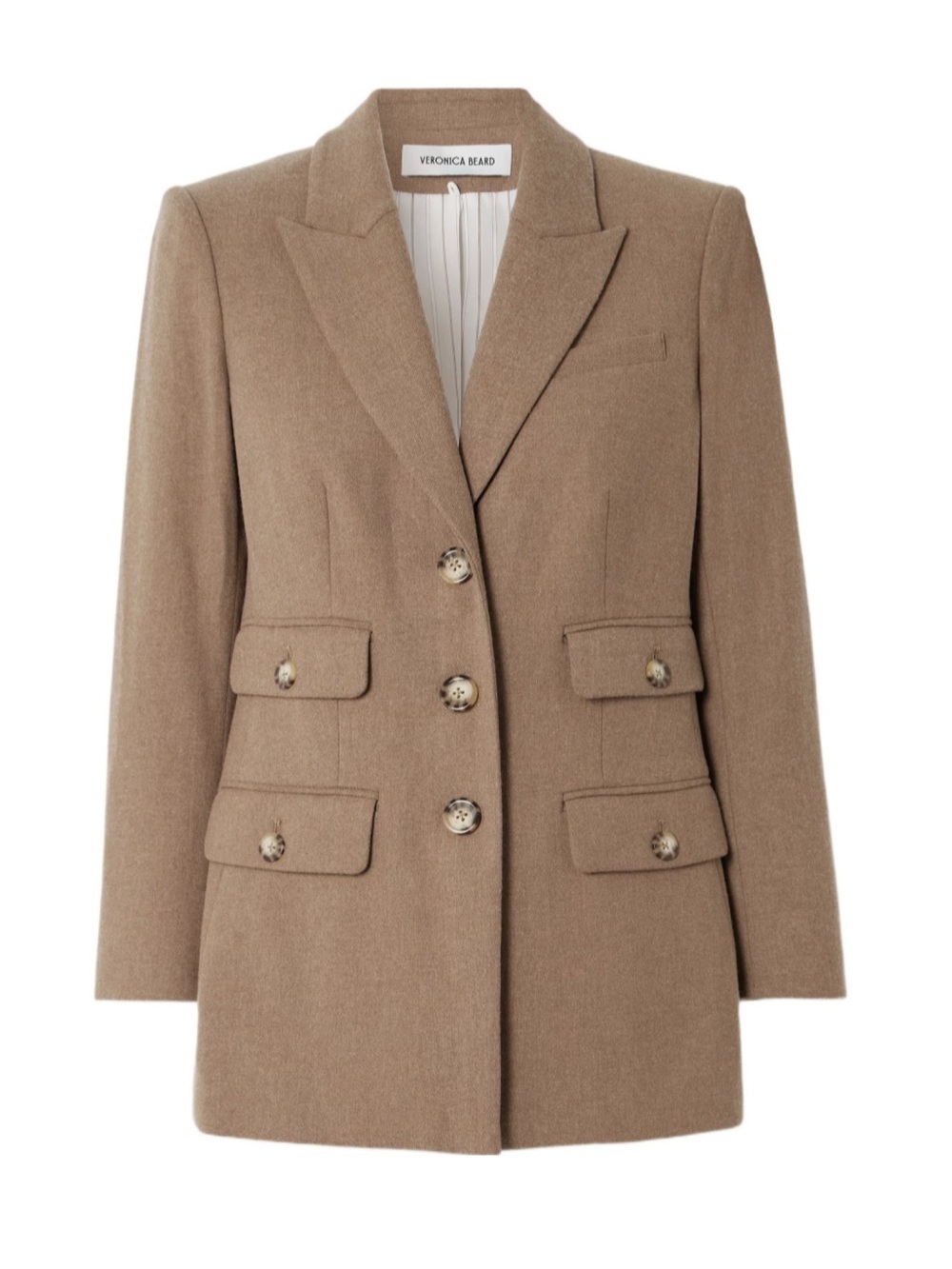 Veronica Beard Nalani Dickey Brushed-twill Blazer
